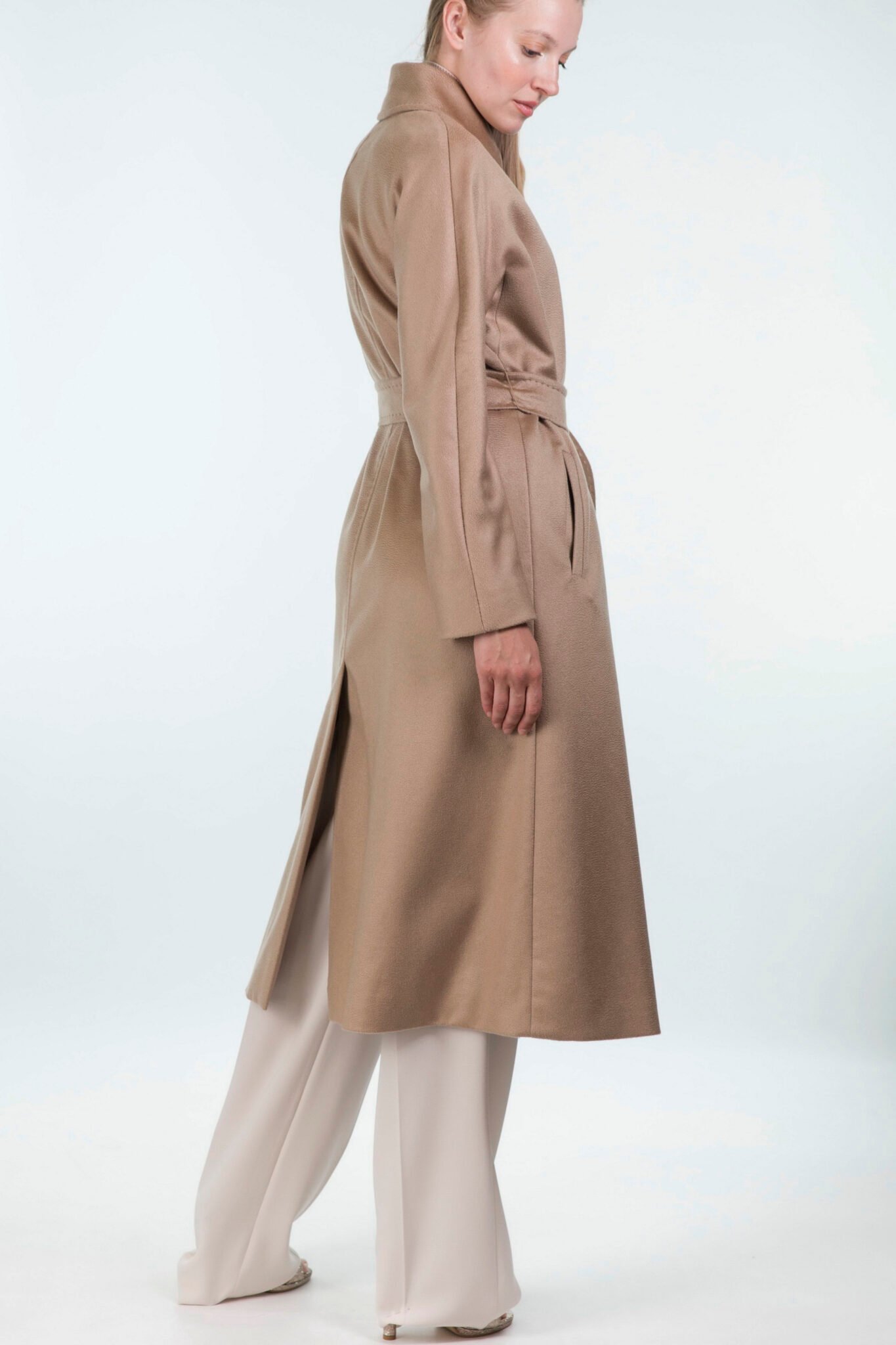 Max Mara Studio Cappotto In Puro Cachemire Venas Variante Colore