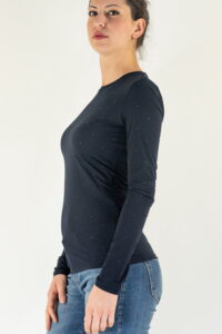 MAX MARA: jacquard denim cropped top - Marine  Max Mara top 11610928600  online at