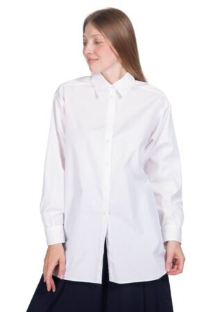 ASPESI Camicia Donna Coreana In Cotone Bianco, 5416C118